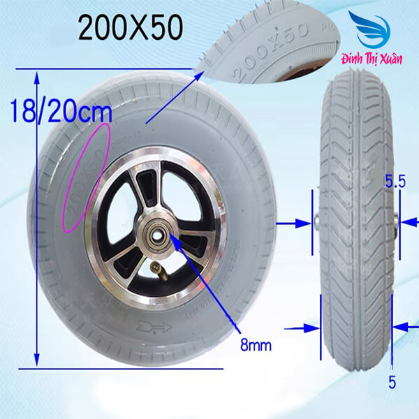 Bánh Xe Lăn Điện Có Săm