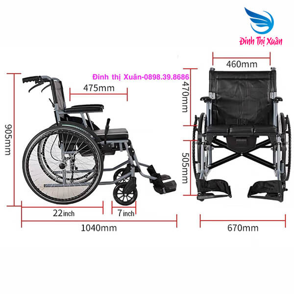 Xe Lăn Vệ Sinh HBG3X